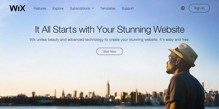 business website with Wix