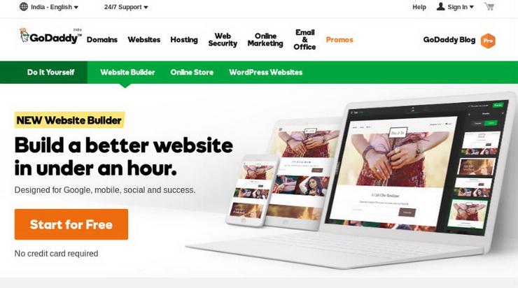 business website with godaddy